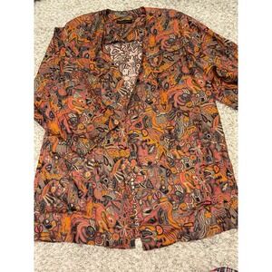 Vintage 90's Jacques Tchong Womens Blazer Cardigan Shirt OSFM Sydney Australia